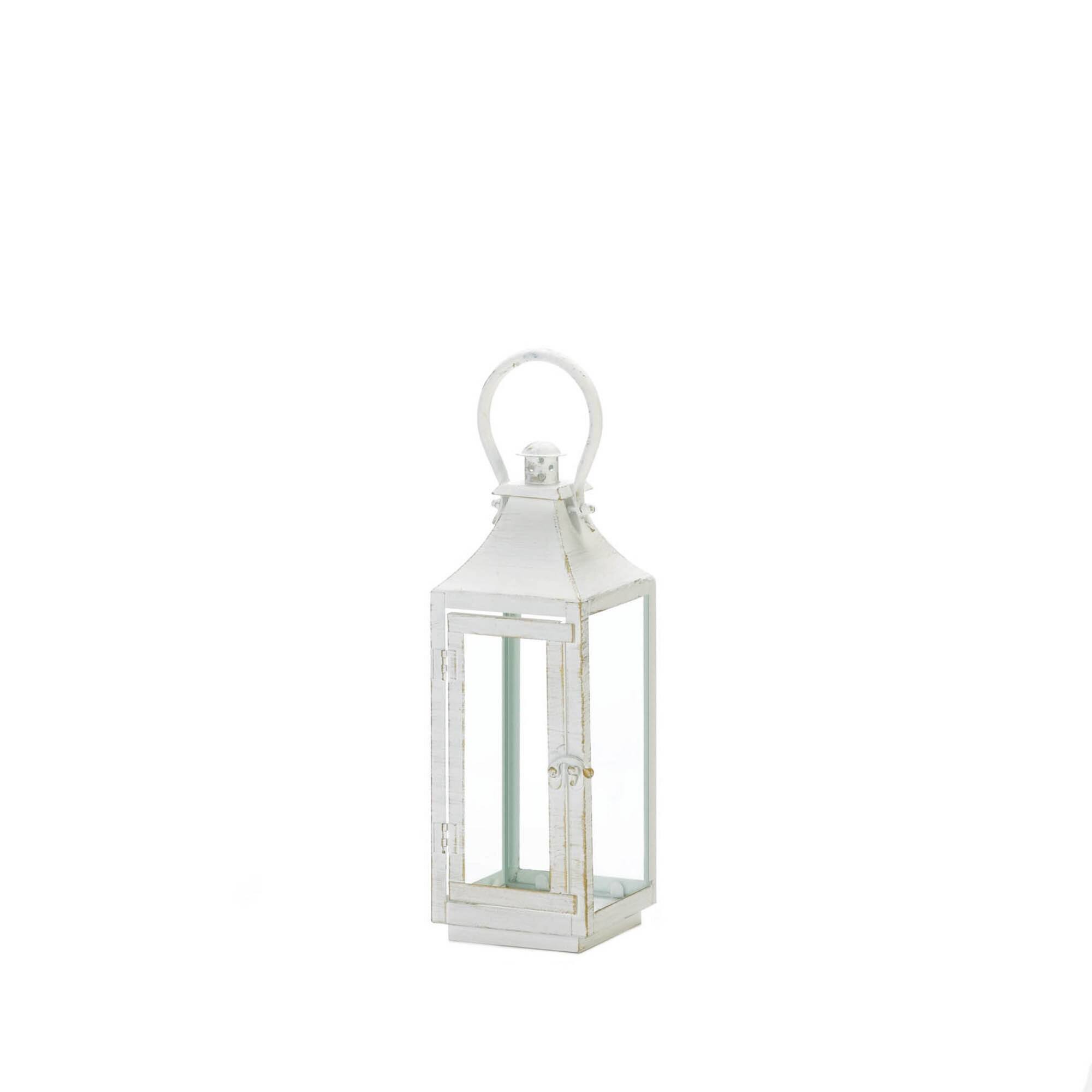12" Traditional White Lantern